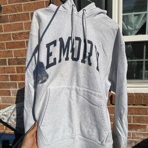 Champion Men’s Large Light Gray “Emory” Reverse Weave Hoodie